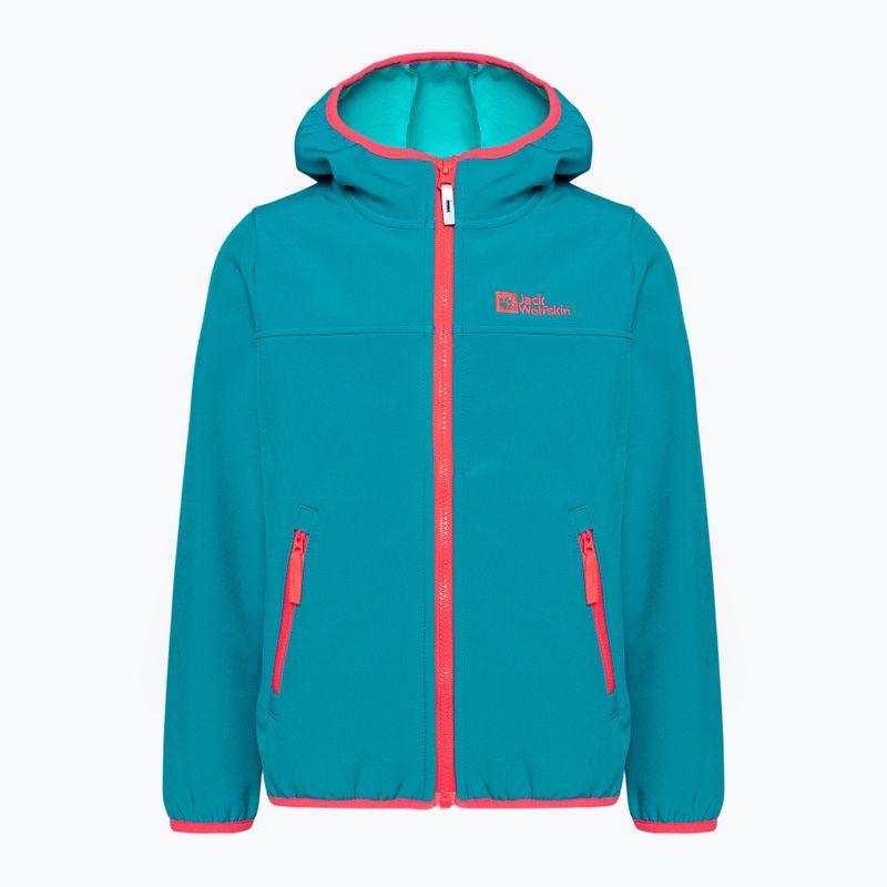 Dětská softshellová bunda Jack Wolfskin Fourwinds Jacket Kids modrá 1608011