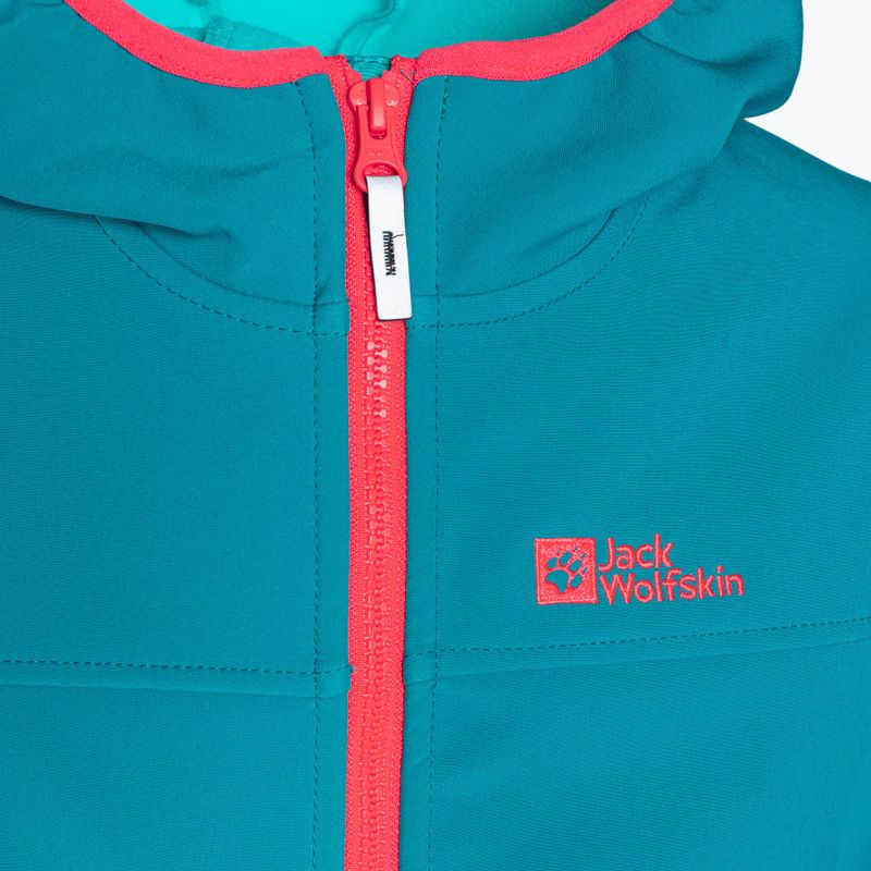 Dětská softshellová bunda Jack Wolfskin Fourwinds Jacket Kids modrá 1608011 3