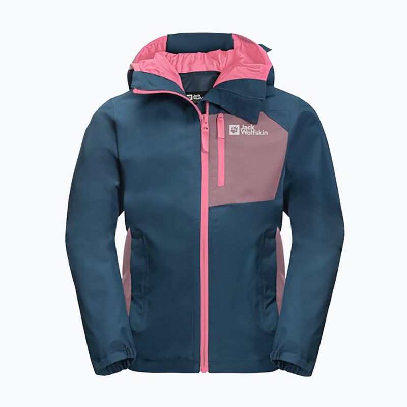 Dětská nepromokavá bunda Jack Wolfskin Active Hike tmavě modrá 1609251 5