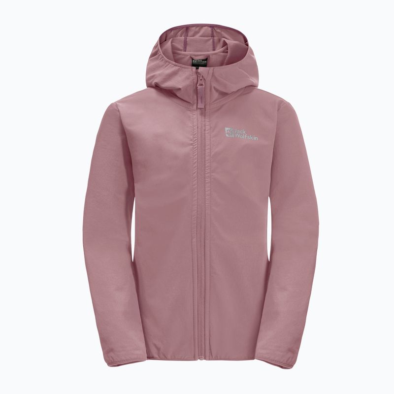 Dětská softshellová bunda Jack Wolfskin Solyd růžová 1609821