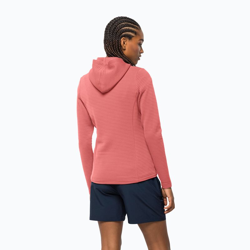 Dámská trekingová mikina Jack Wolfskin Modesto Hooded růžová 1706254 2