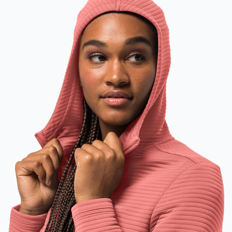 Dámská trekingová mikina Jack Wolfskin Modesto Hooded růžová 1706254 3