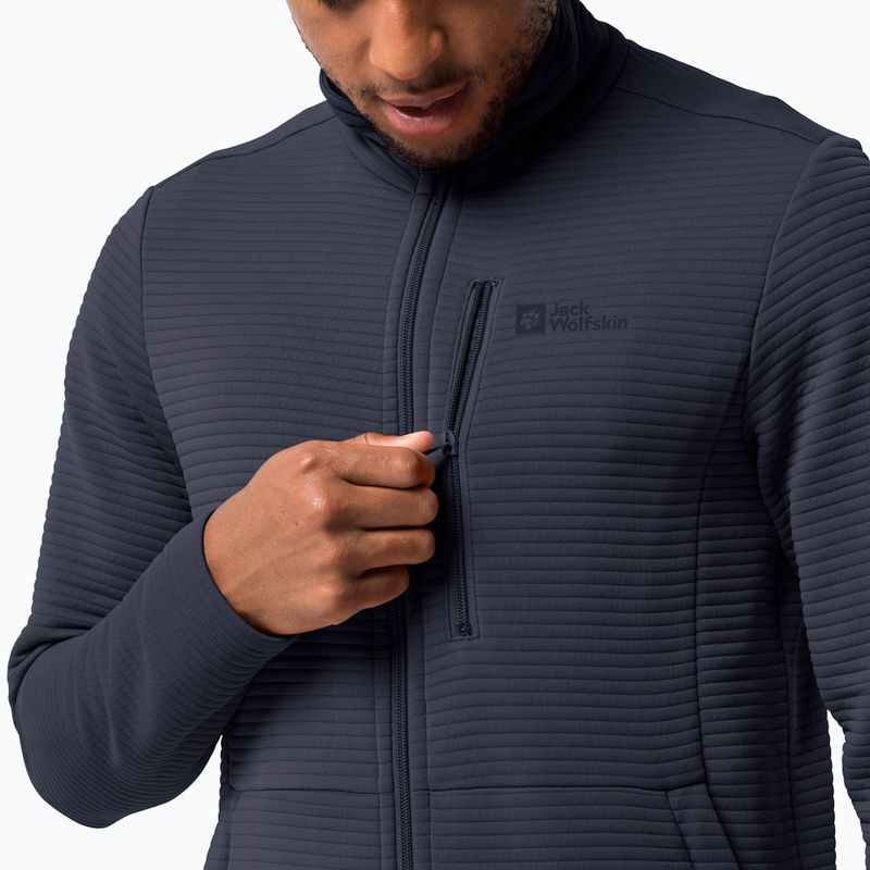 Pánská trekingová mikina Jack Wolfskin Modesto tmavě modrá 1706483 3
