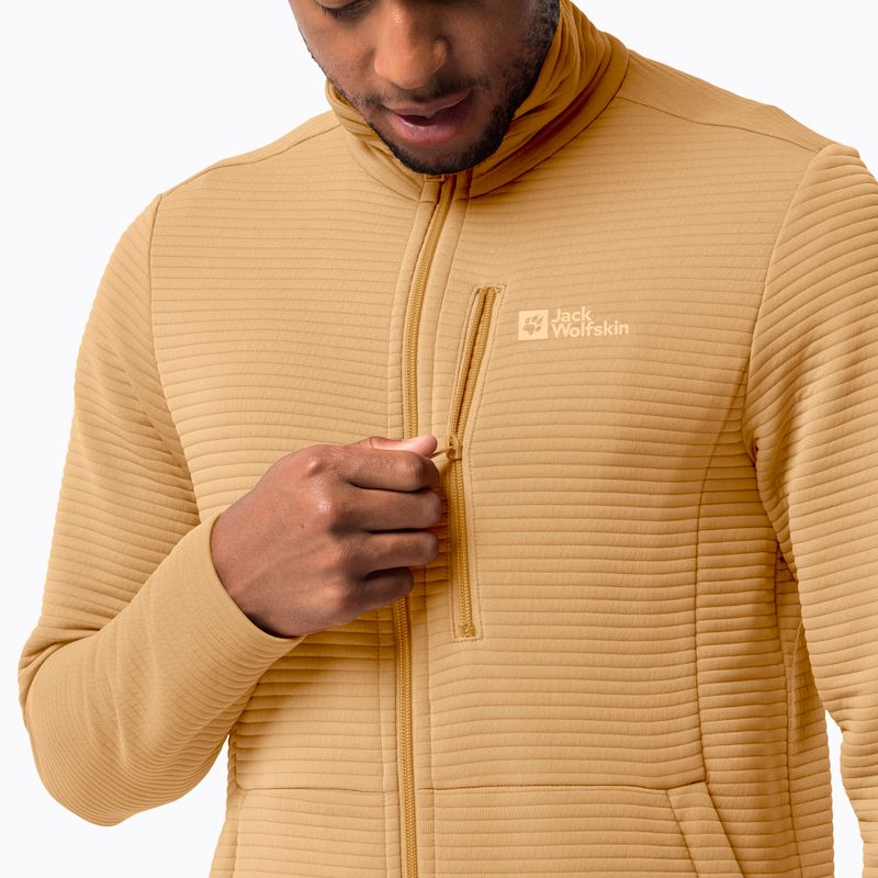 Pánská trekingová mikina Jack Wolfskin Modesto žlutá 1706483 3