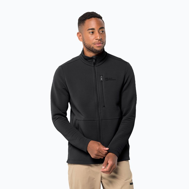 Pánská trekingová mikina Jack Wolfskin Modesto černá 1706483