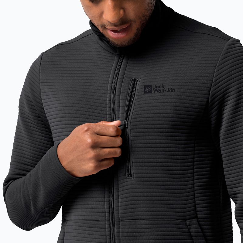 Pánská trekingová mikina Jack Wolfskin Modesto černá 1706483 3