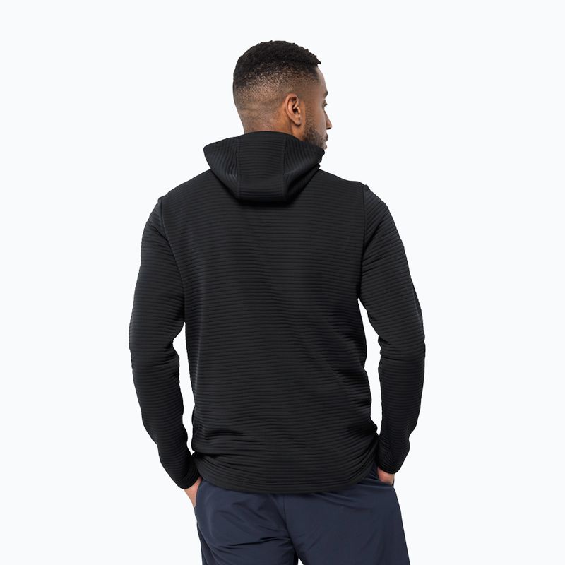 Pánská trekingová mikina Jack Wolfskin Modesto Hooded černá 1706493 2