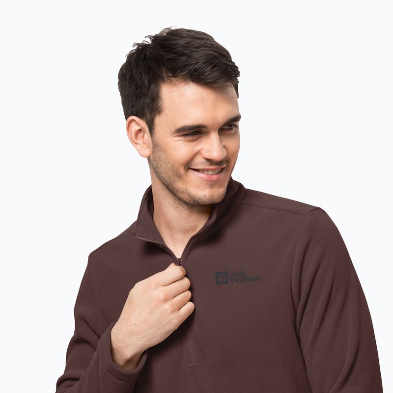 Pánská trekingová mikina Jack Wolfskin Taunus HZ bordó 1709522 3