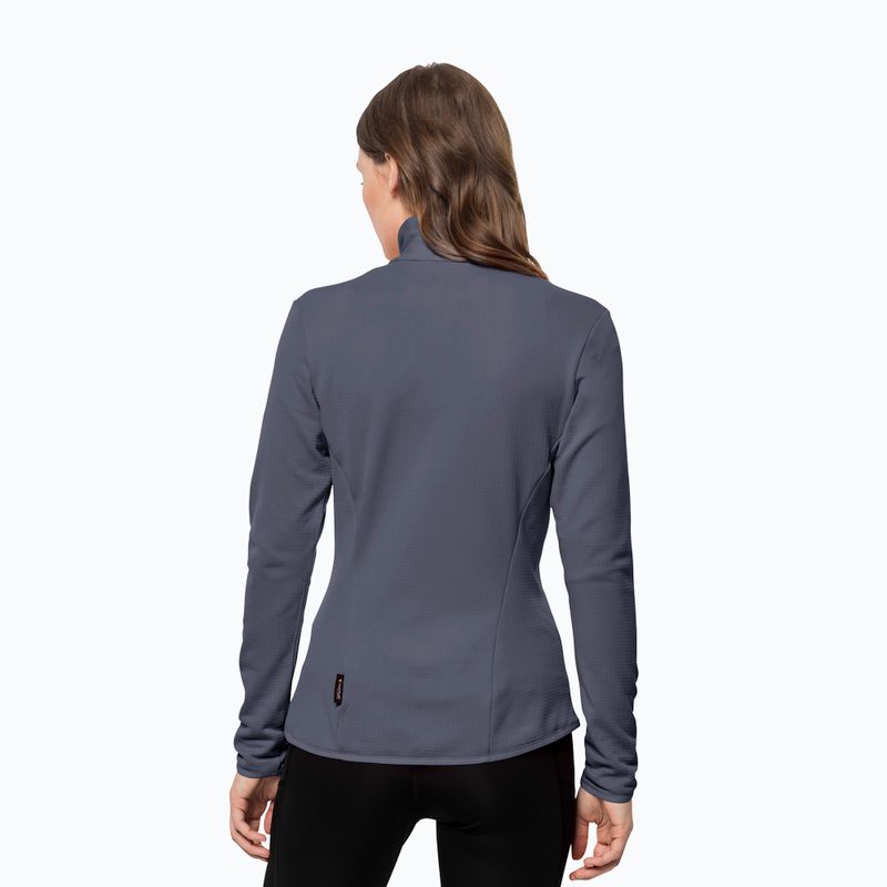 Dámská trekingová mikina Jack Wolfskin Peak Grid Fleece šedá 1710351 2
