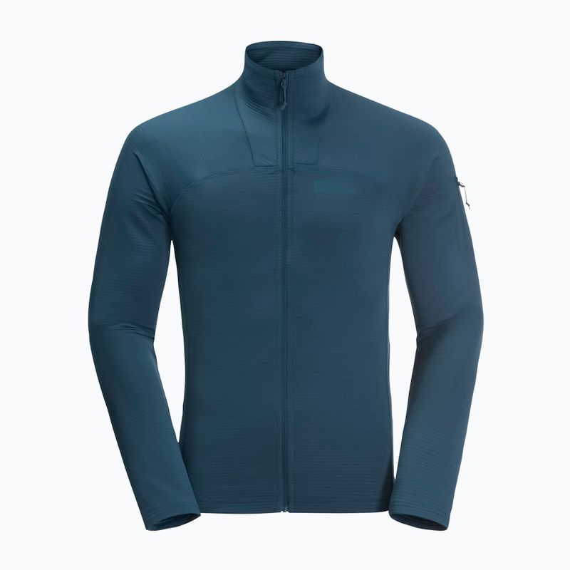 Pánská trekingová mikina Jack Wolfskin Prelight FZ tmavě modrá 1711001 5