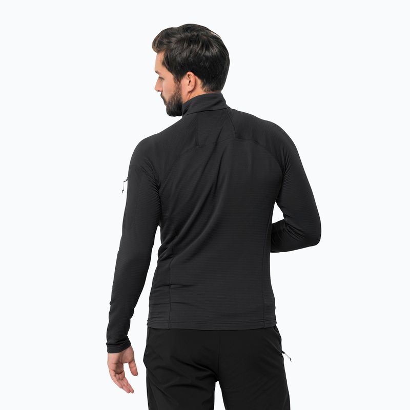 Pánská trekingová mikina Jack Wolfskin Prelight FZ černá 1711001 2