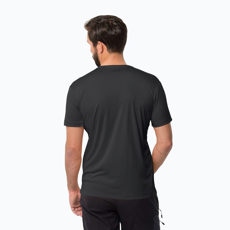 Pánské trekingové tričko  Jack Wolfskin Peak Graphic černé 1807183 2