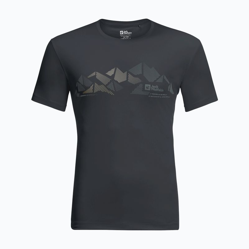 Pánské trekingové tričko  Jack Wolfskin Peak Graphic černé 1807183 4