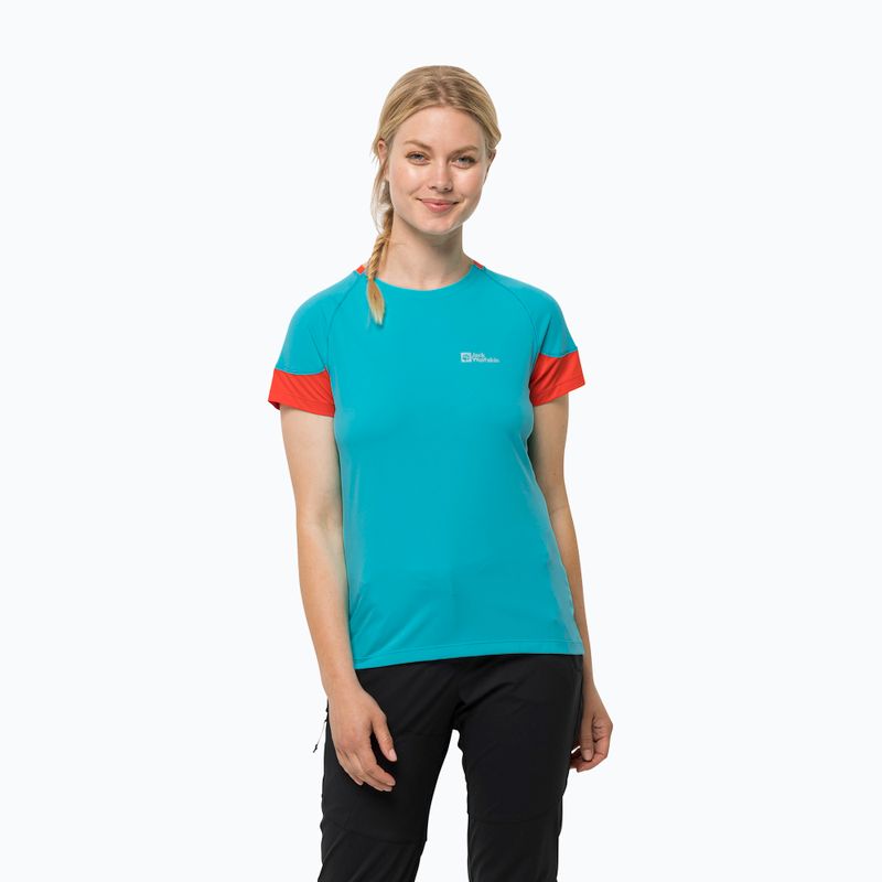 Dámské trekingové tričko  Jack Wolfskin Narrows modré 1807363