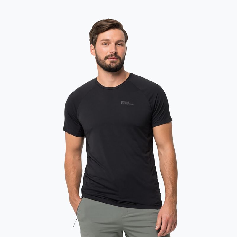 Pánské trekingové tričko  Jack Wolfskin Prelight Pro černé 1809251