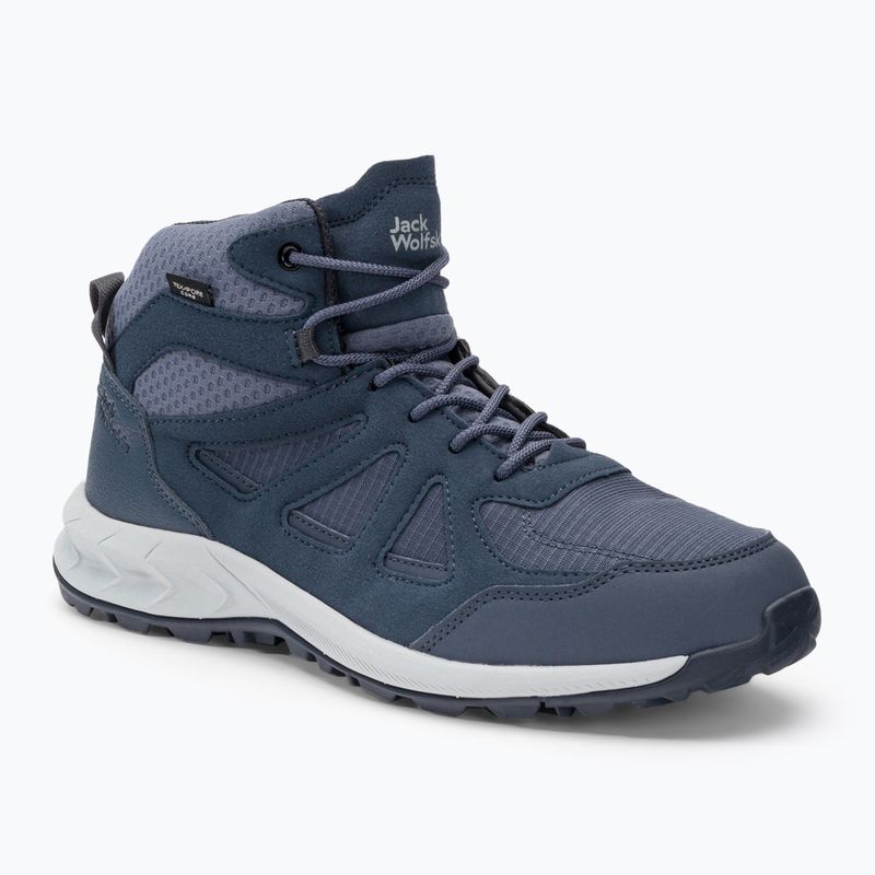 Dámské vysoké trekingové boty Jack Wolfskin Woodland 2 Texapore Mid tmvě modré 4051331