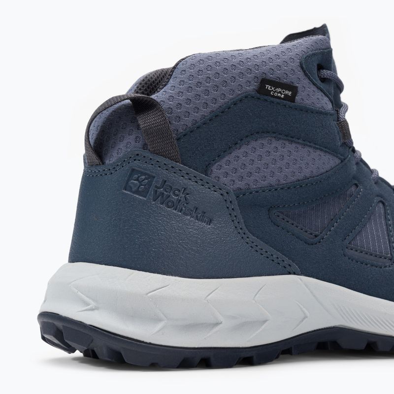Dámské vysoké trekingové boty Jack Wolfskin Woodland 2 Texapore Mid tmvě modré 4051331 8