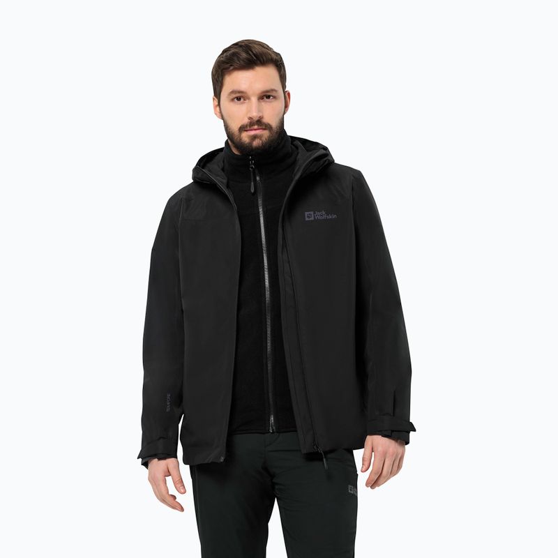 Pánská bunda 3v1  Jack Wolfskin Taubenberg 3In1 black 6001 3