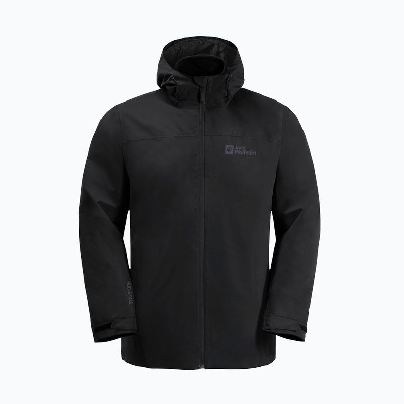 Pánská bunda 3v1  Jack Wolfskin Taubenberg 3In1 black 6001 7