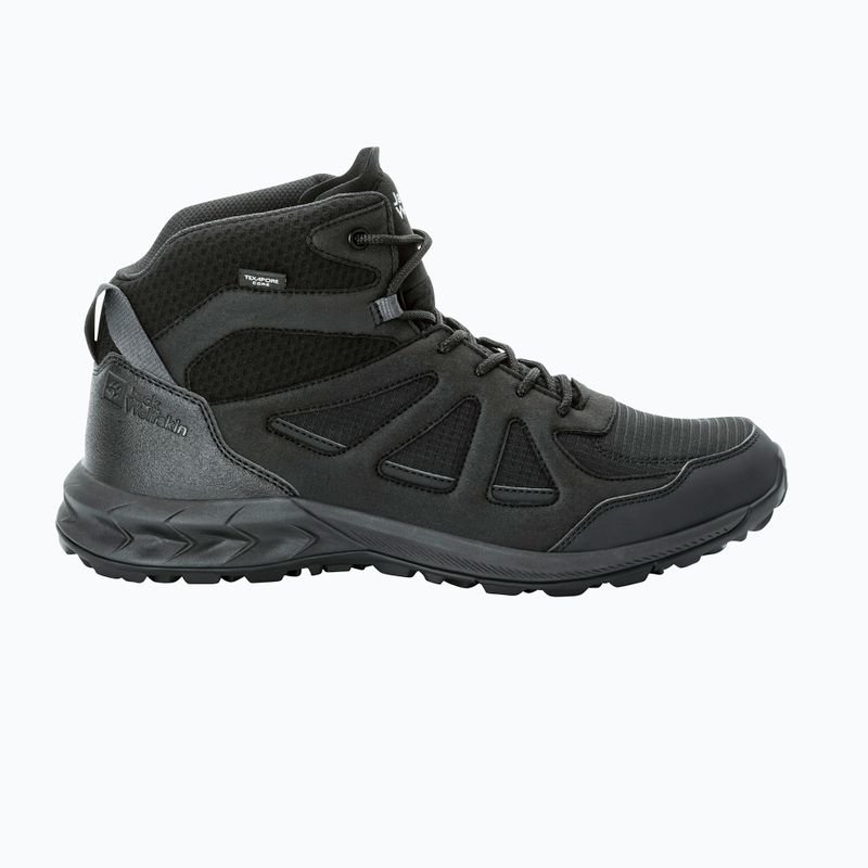 Pánské trekingové boty Jack Wolfskin Woodland 2 Texapore Mid black 10