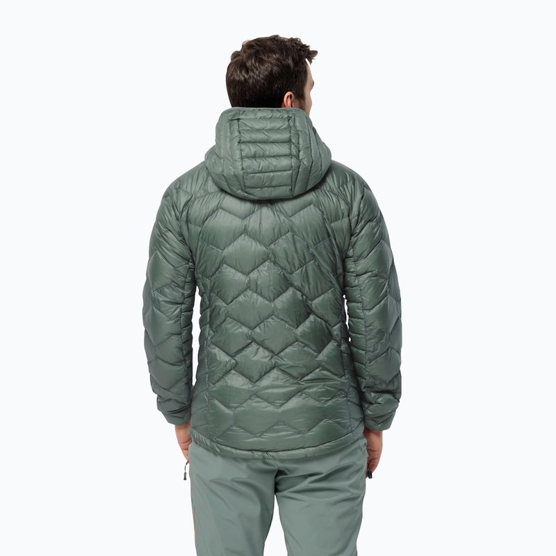 Jack Wolfskin Alpspitze Down Hoody hedge green pánská lyžařská bunda 2