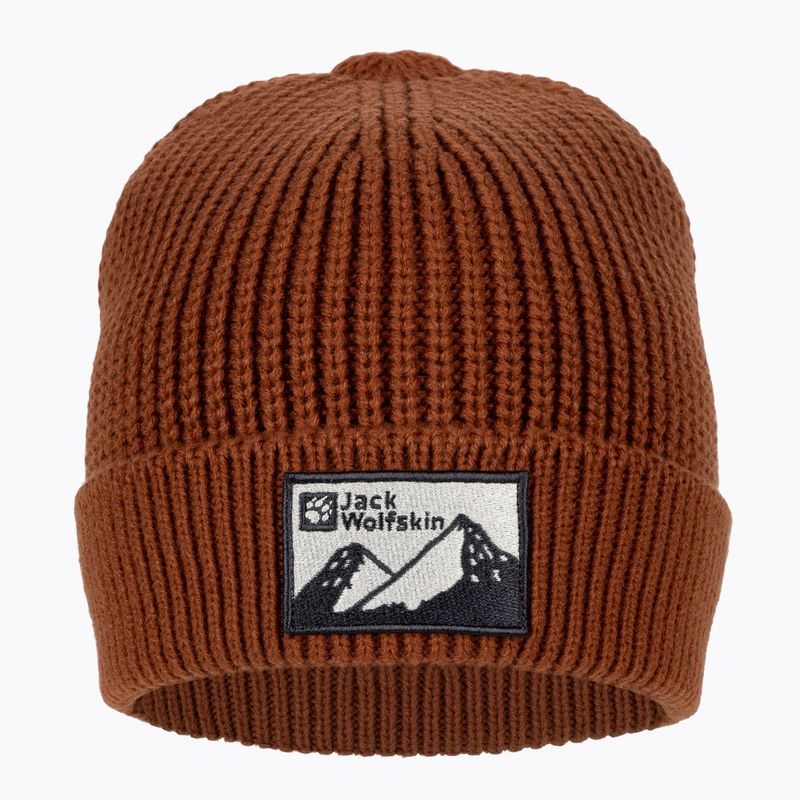 Jack Wolfskin Edo Badge Beanie karmínová zimní čepice 2
