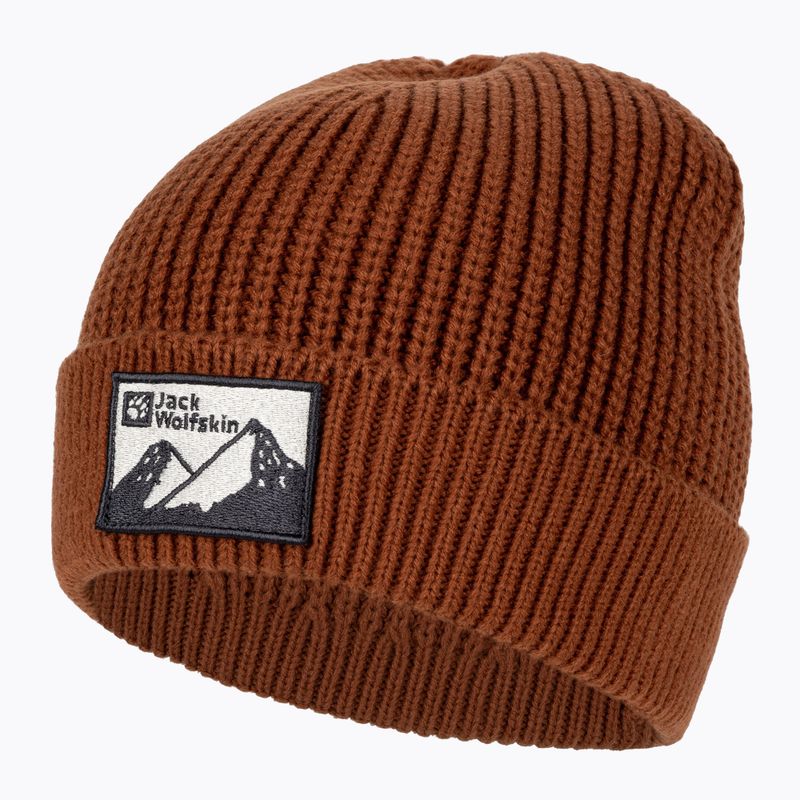 Jack Wolfskin Edo Badge Beanie karmínová zimní čepice 3