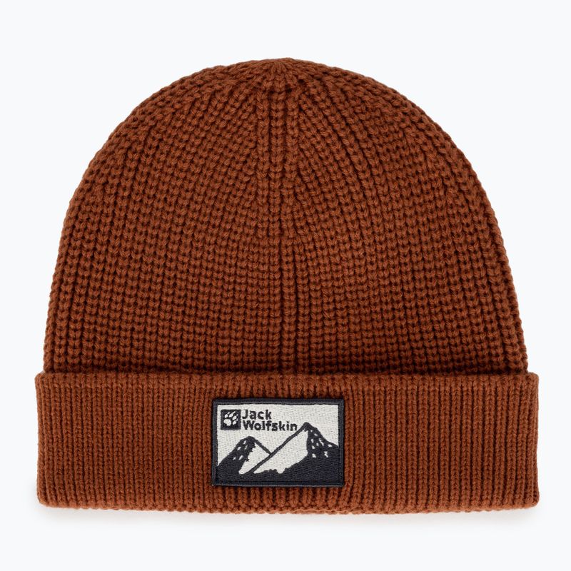 Jack Wolfskin Edo Badge Beanie karmínová zimní čepice 5