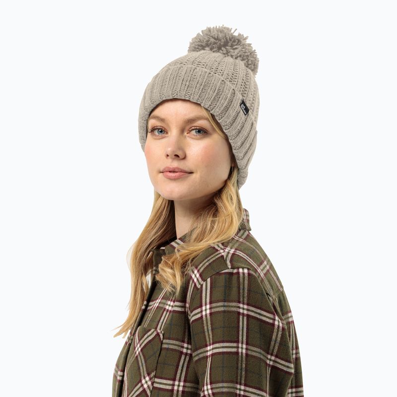 Dámská zimní čepice Jack Wolfskin Highloft Knit Beanie dusty grey 7