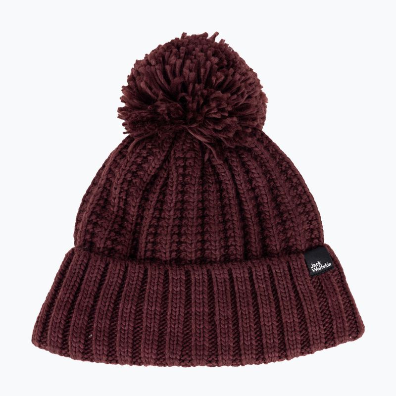 Dámská zimní čepice Jack Wolfskin Highloft Knit Beanie boysenberry 5