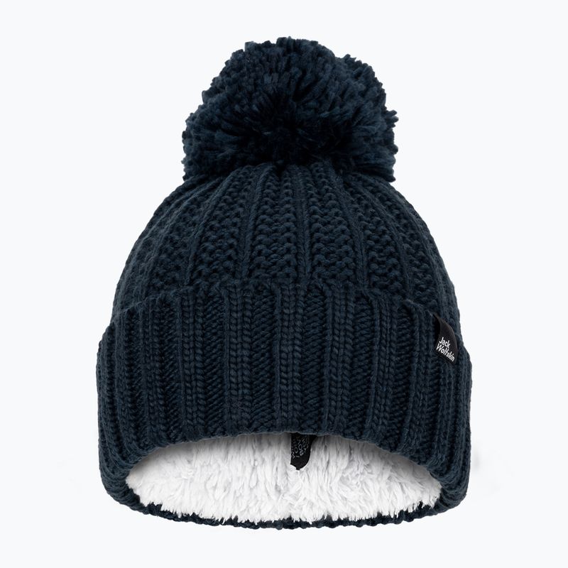 Dámská zimní čepice Jack Wolfskin Highloft Knit Beanie night blue 4