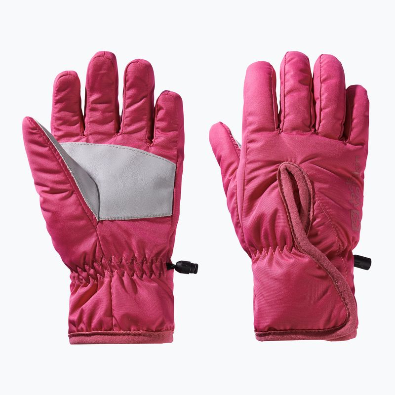 Dětské rukavice Jack Wolfskin Easy Entry dark fuchsia