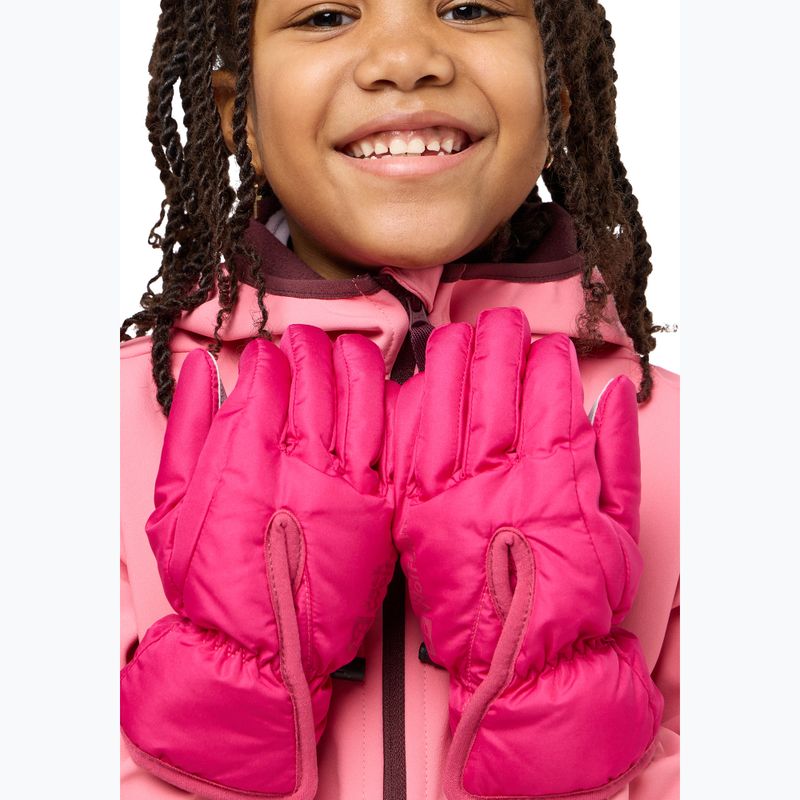 Dětské rukavice Jack Wolfskin Easy Entry dark fuchsia 2