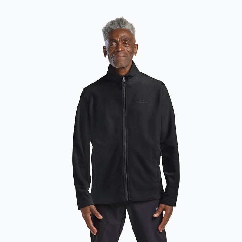 Pánská fleecová mikina Jack Wolfskin Winterstein Fz black