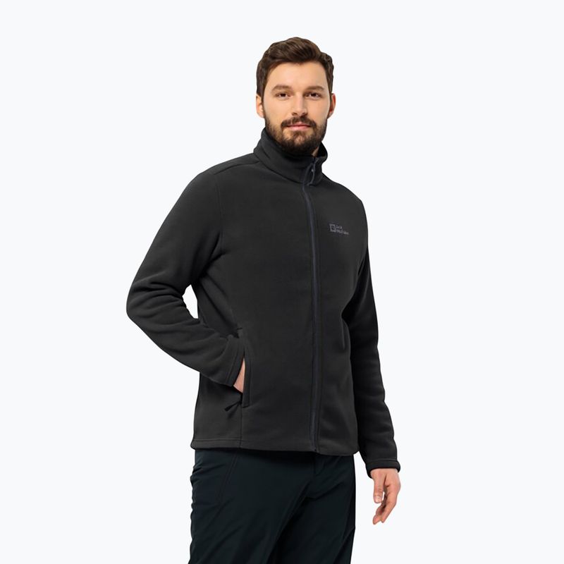 Pánská fleecová mikina Jack Wolfskin Winterstein Fz black