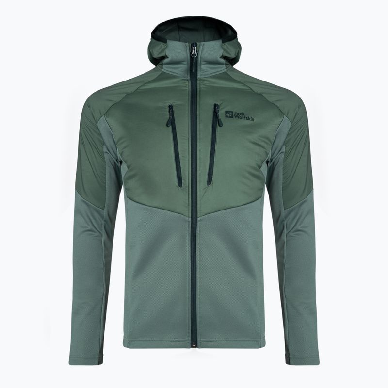 Pánská hybridní bunda Jack Wolfskin Alpgrat Pro Ins Fz hedge green 5