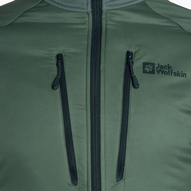 Pánská hybridní bunda Jack Wolfskin Alpgrat Pro Ins Fz hedge green 7