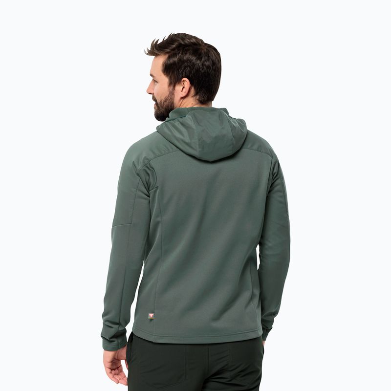 Pánská hybridní bunda Jack Wolfskin Alpgrat Pro Ins Fz hedge green 2