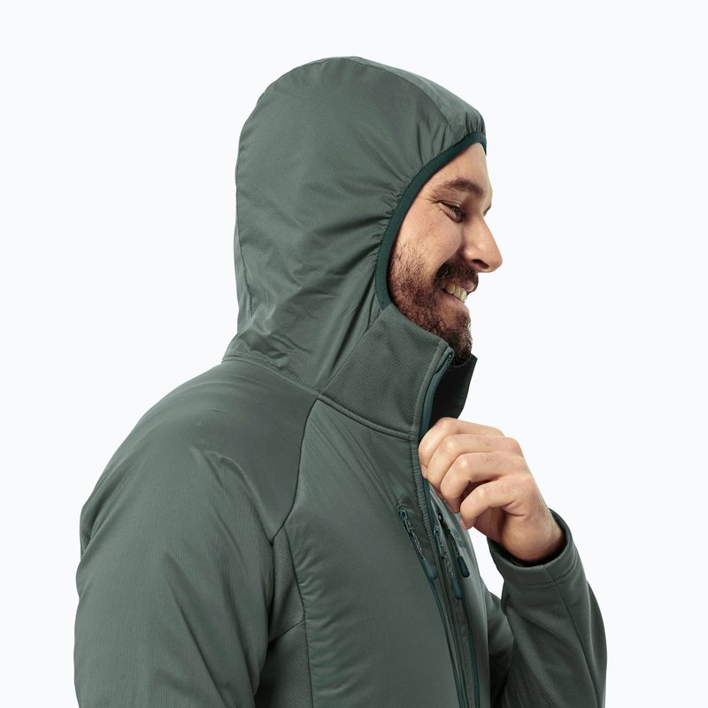 Jack Wolfskin pánská péřová bunda Alpgrat Pro Ins Fz hedge green 4