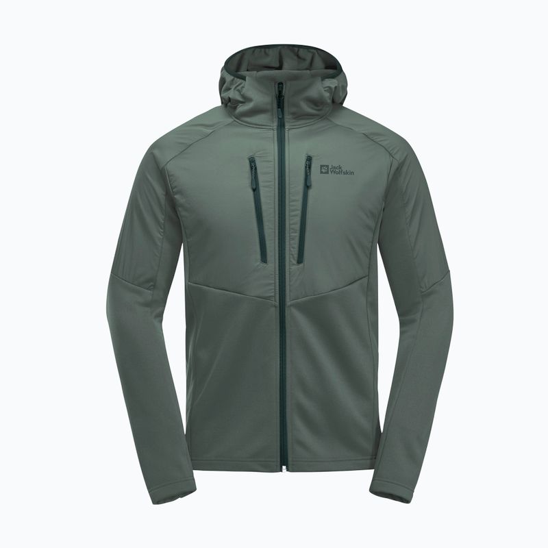 Pánská hybridní bunda Jack Wolfskin Alpgrat Pro Ins Fz hedge green 8