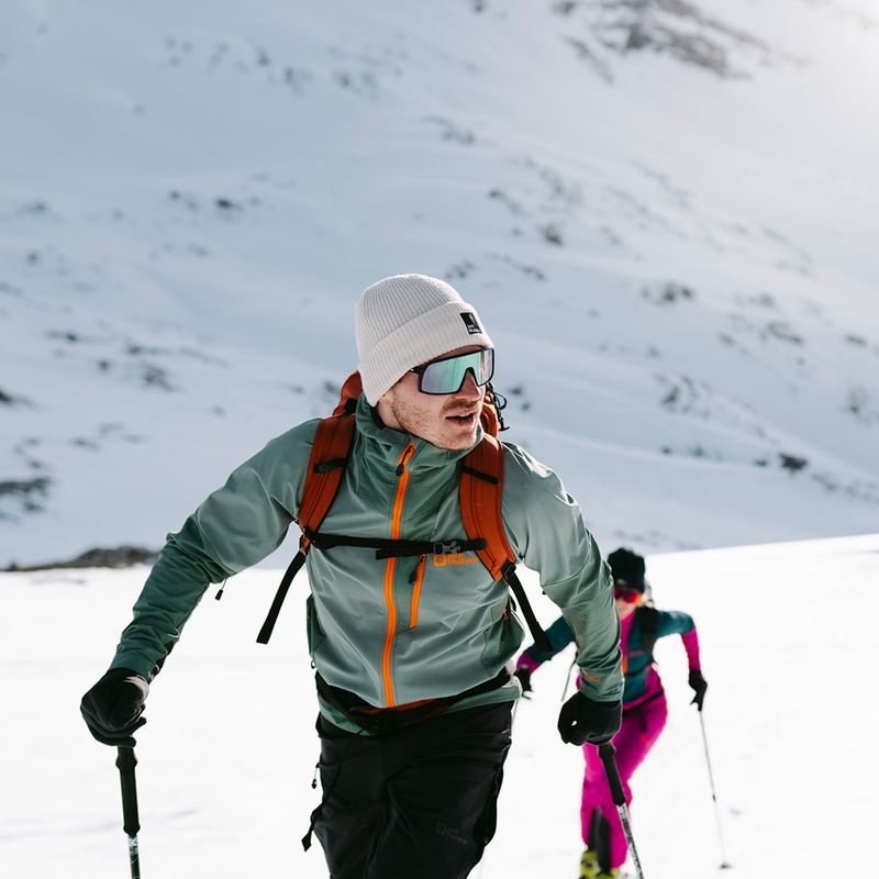 Jack Wolfskin pánská softshellová bunda Alpspitze Hoody hedge green 8