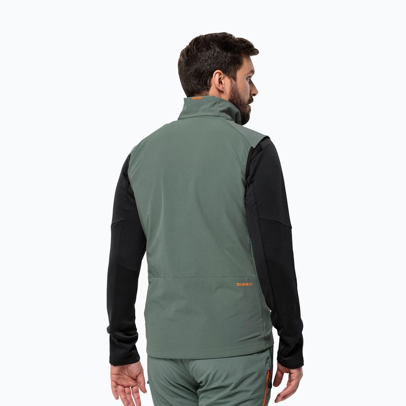 Jack Wolfskin pánská turistická bunda bez rukávů Alpspitze hedge green 2