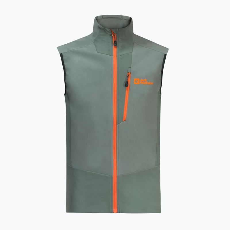 Jack Wolfskin pánská turistická bunda bez rukávů Alpspitze hedge green 5