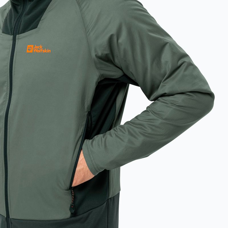 Jack Wolfskin Alpspitze Ins Hybrid hedge zelená pánská bunda do deště 5