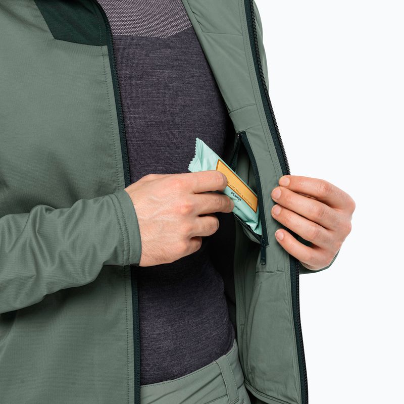 Jack Wolfskin Alpspitze Ins Hybrid hedge zelená pánská bunda do deště 6