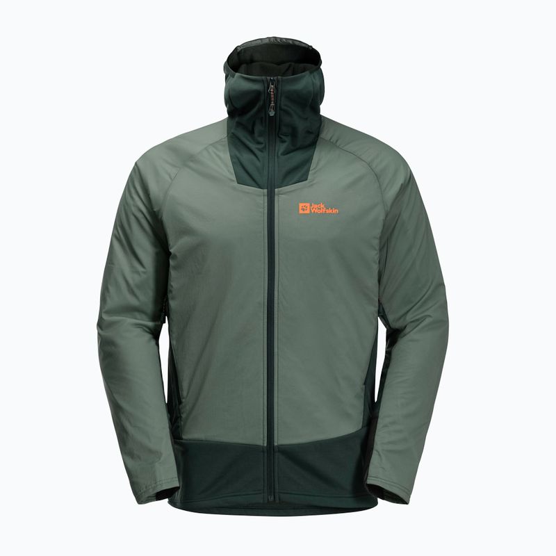 Jack Wolfskin Alpspitze Ins Hybrid hedge zelená pánská bunda do deště 7
