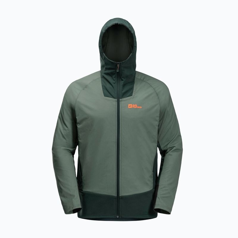 Jack Wolfskin Alpspitze Ins Hybrid hedge zelená pánská bunda do deště 8