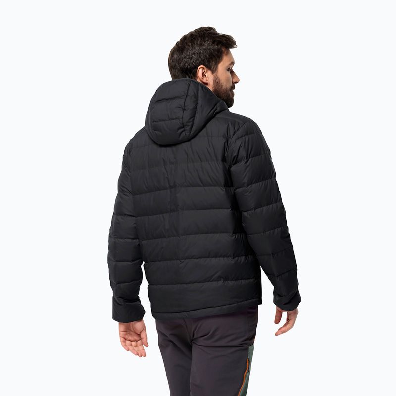 Pánská bunda do deště Jack Wolfskin Ather Down Hoody černá 2