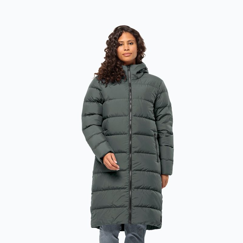Dámský péřový kabát Jack Wolfskin Frozen Palace slate green