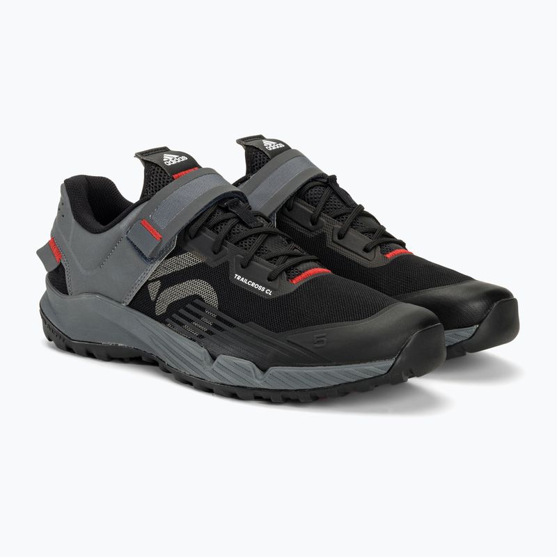 Pánská MTB cyklistická obuv adidas FIVE TEN Trailcross Clip In core black/grey three/red 6